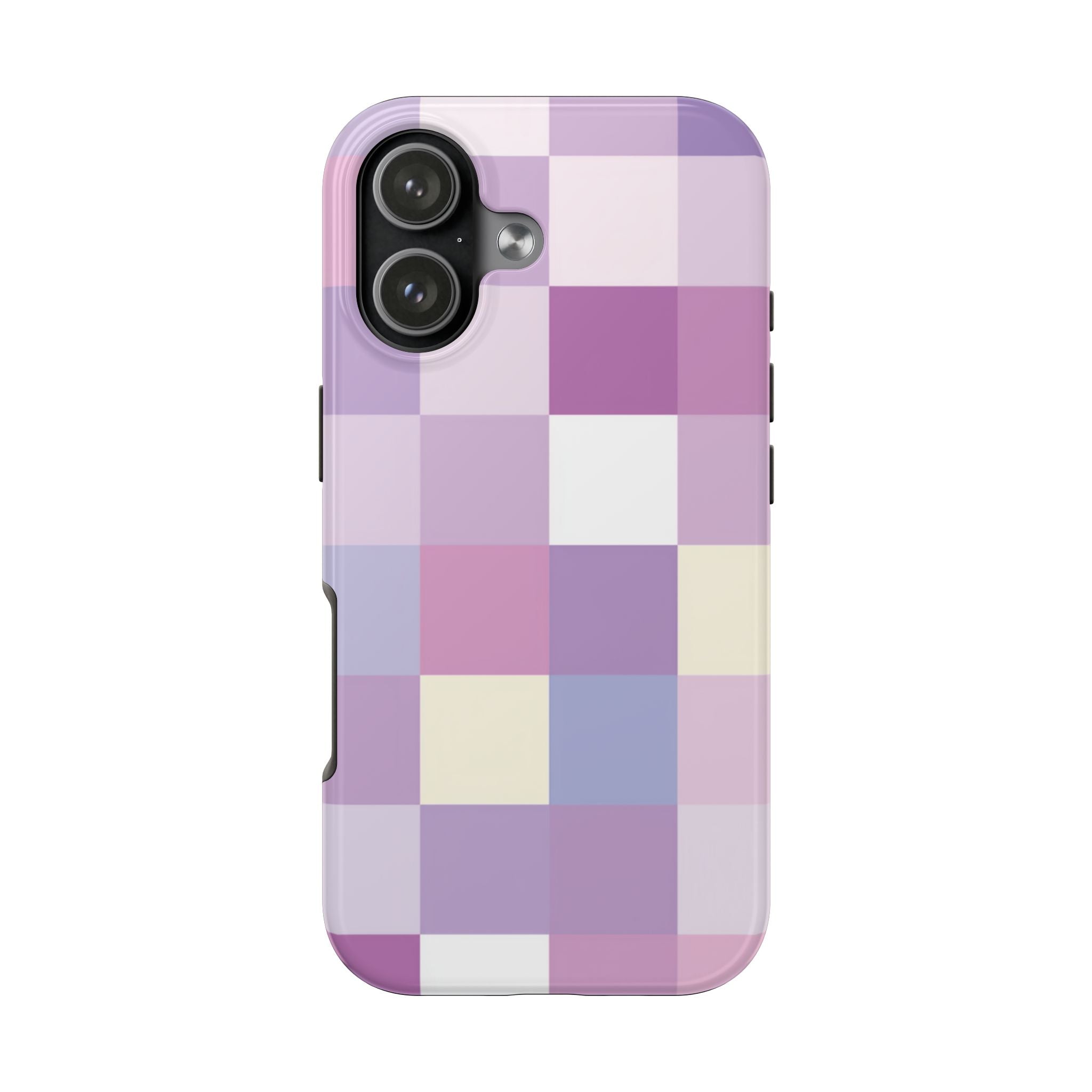 Pastel Checker tough phone case design with modern dual layer protection - Desk and Device