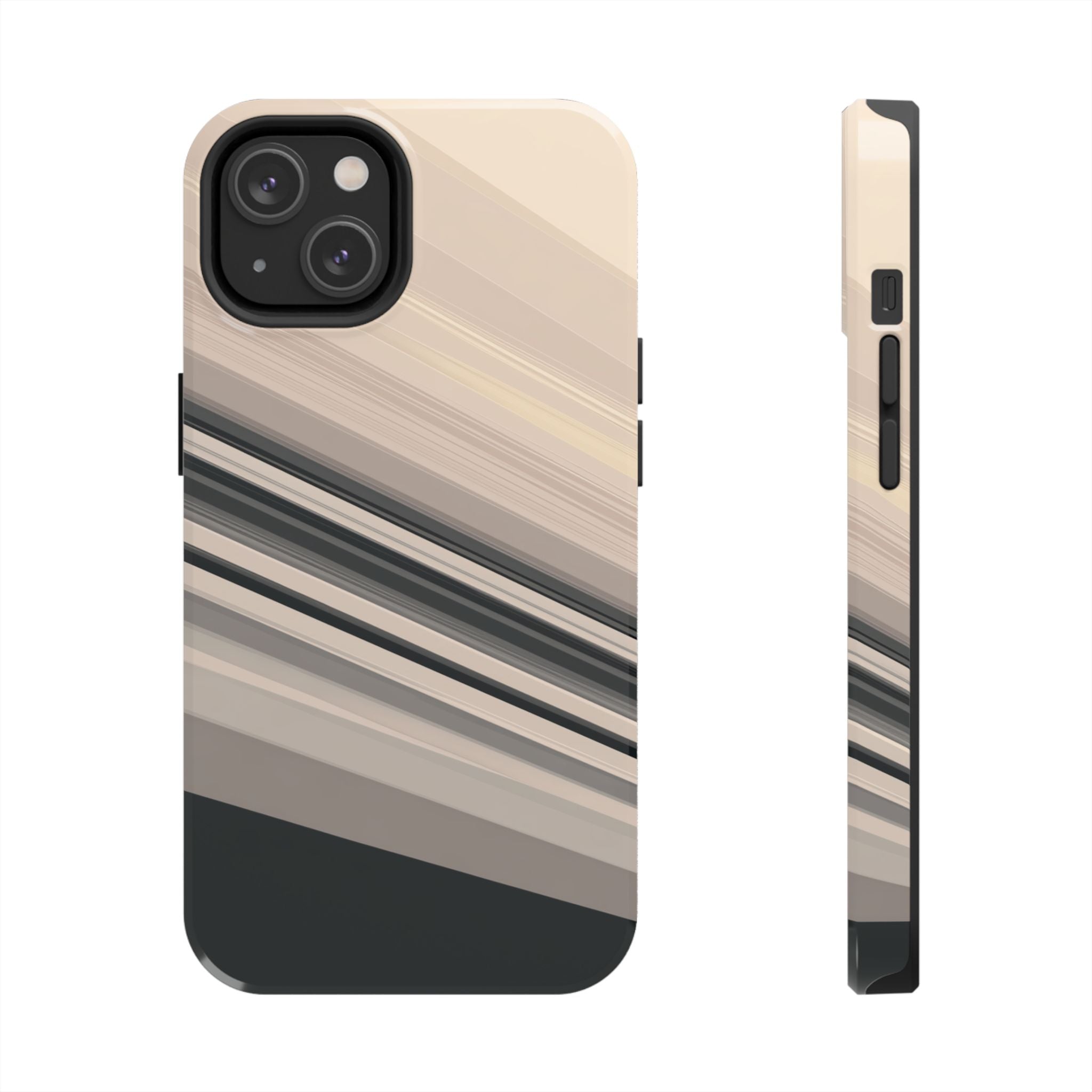 Diagonal Bands tough phone case design with modern dual layer protection - Desk and Device