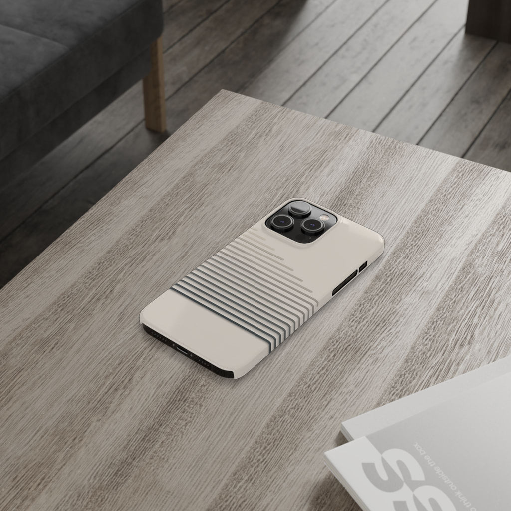Stepped Lines slim phone case design with modern lightweight protection - Desk and Device