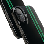 Green Stripe slim phone case design with modern lightweight protection - Desk and Device