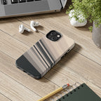 Diagonal Bands tough phone case design with modern dual layer protection - Desk and Device