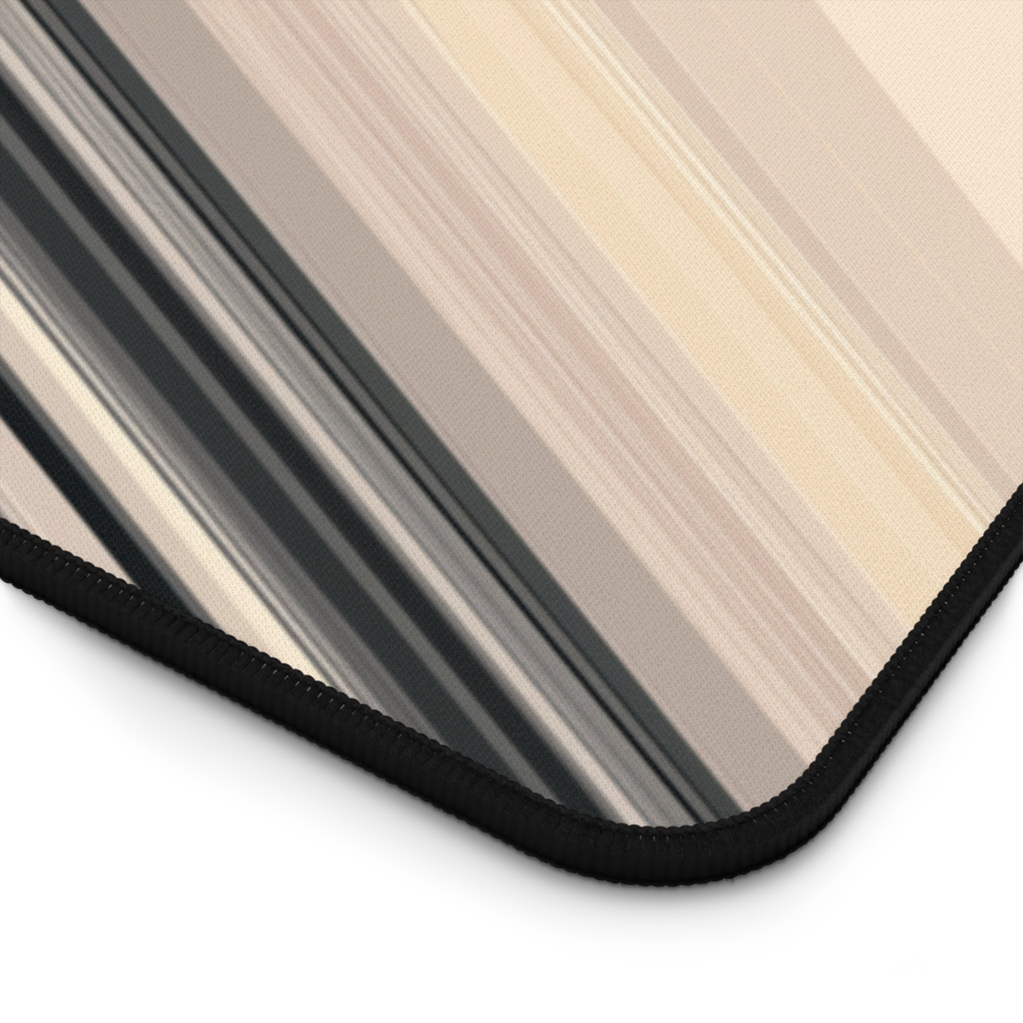 Diagonal Bands Neoprene desk mat with clean, modern design - Desk and Device
