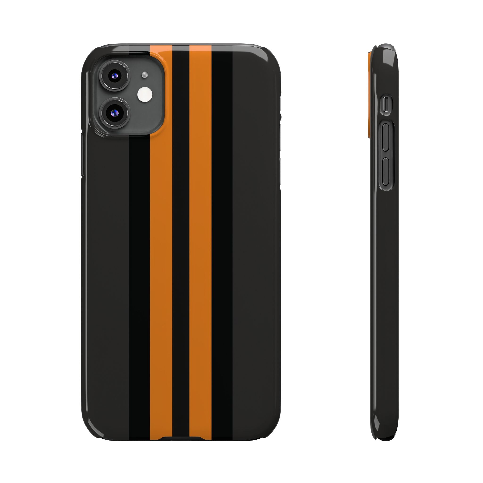 Orange Stripe slim phone case design with modern lightweight protection - Desk and Device