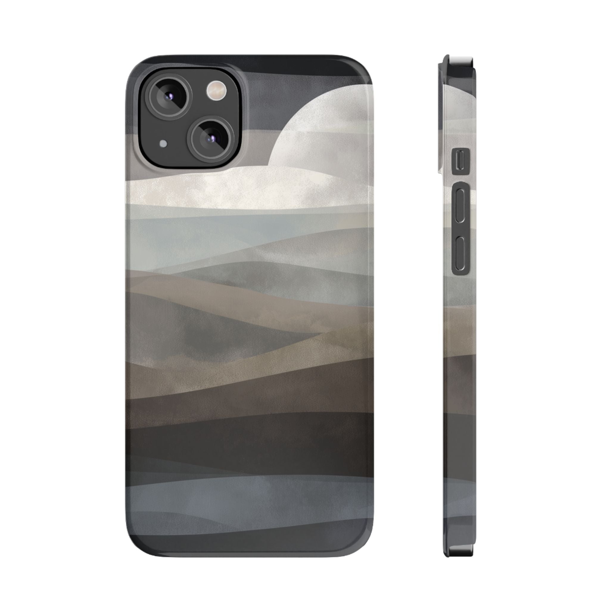 Moonlit Tides slim phone case design with modern lightweight protection - Desk and Device