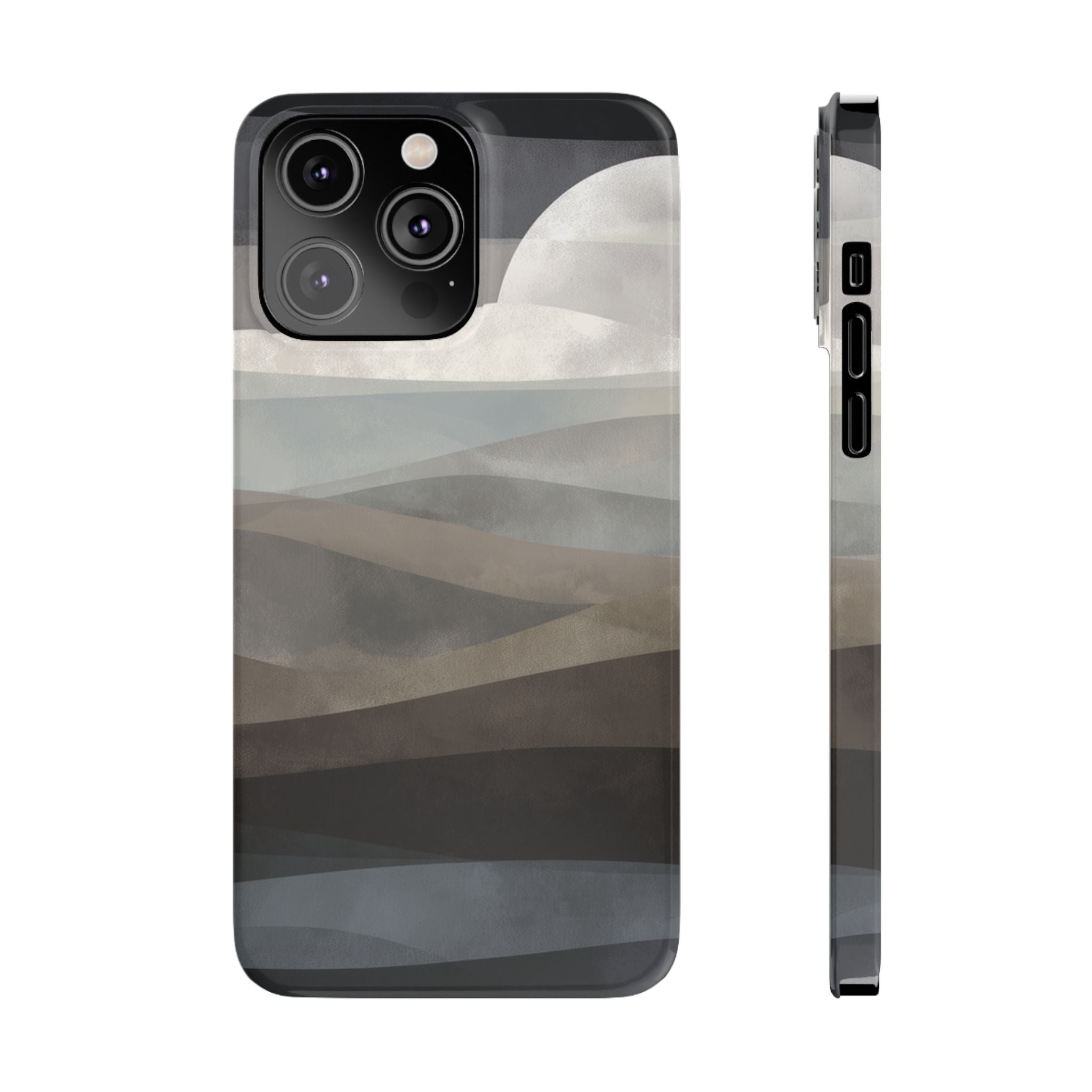 Moonlit Tides slim phone case design with modern lightweight protection - Desk and Device