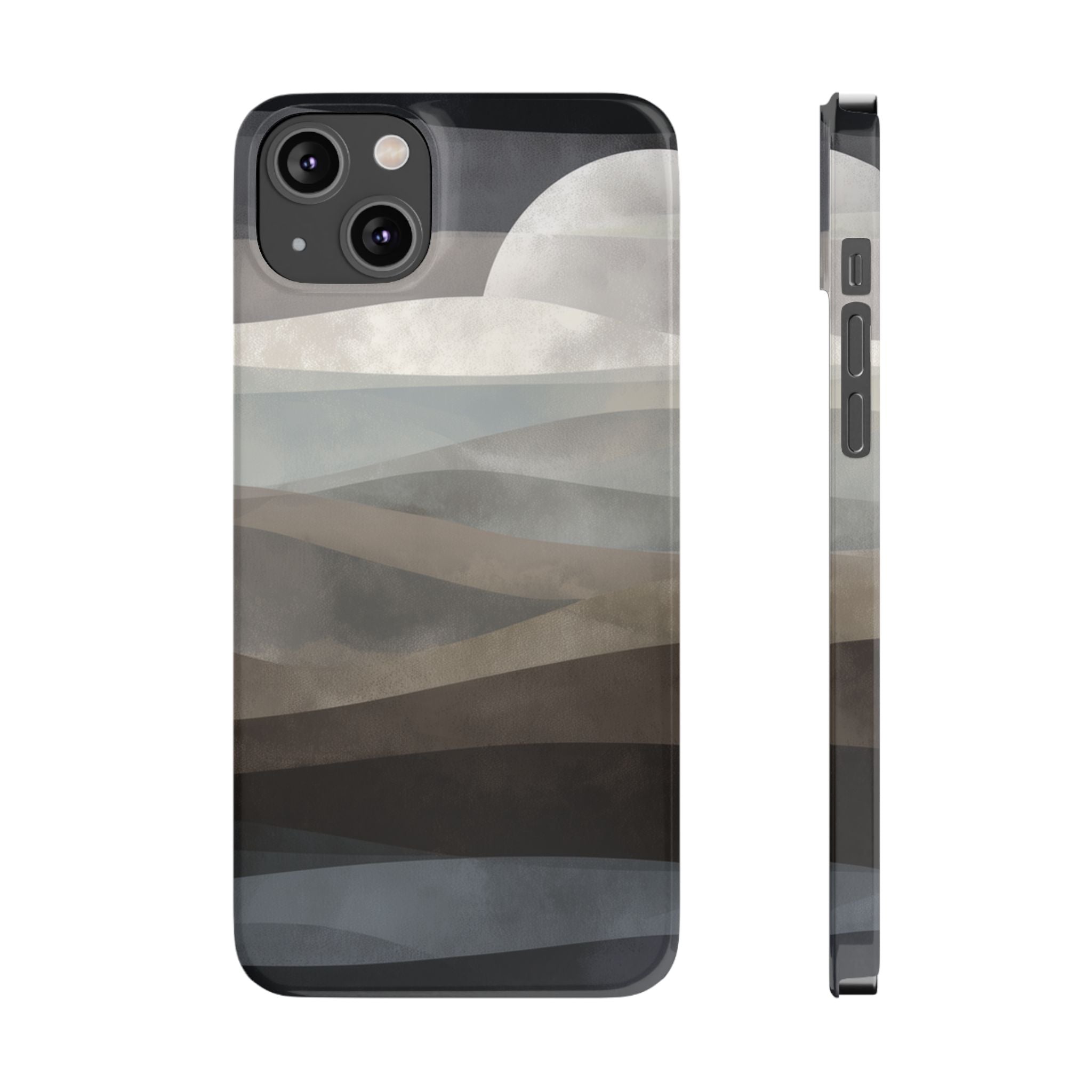 Moonlit Tides slim phone case design with modern lightweight protection - Desk and Device