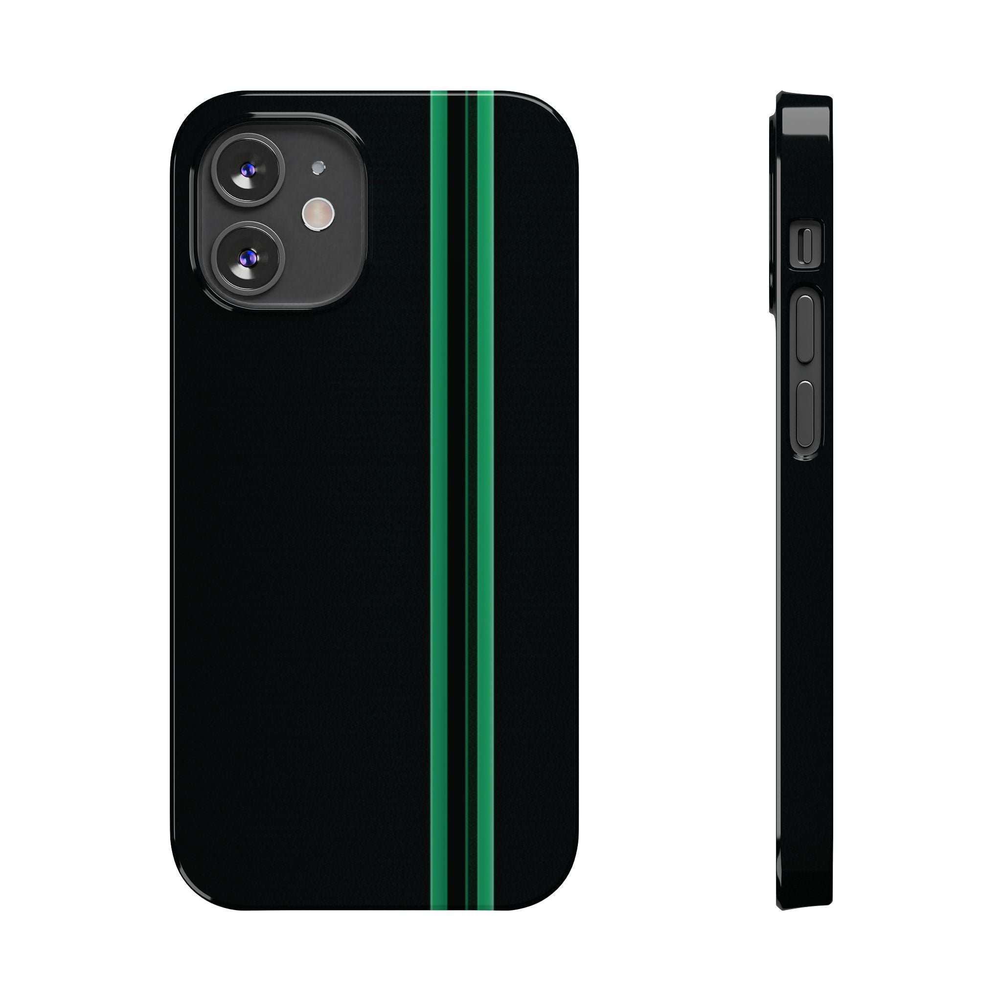Green Stripe slim phone case design with modern lightweight protection - Desk and Device