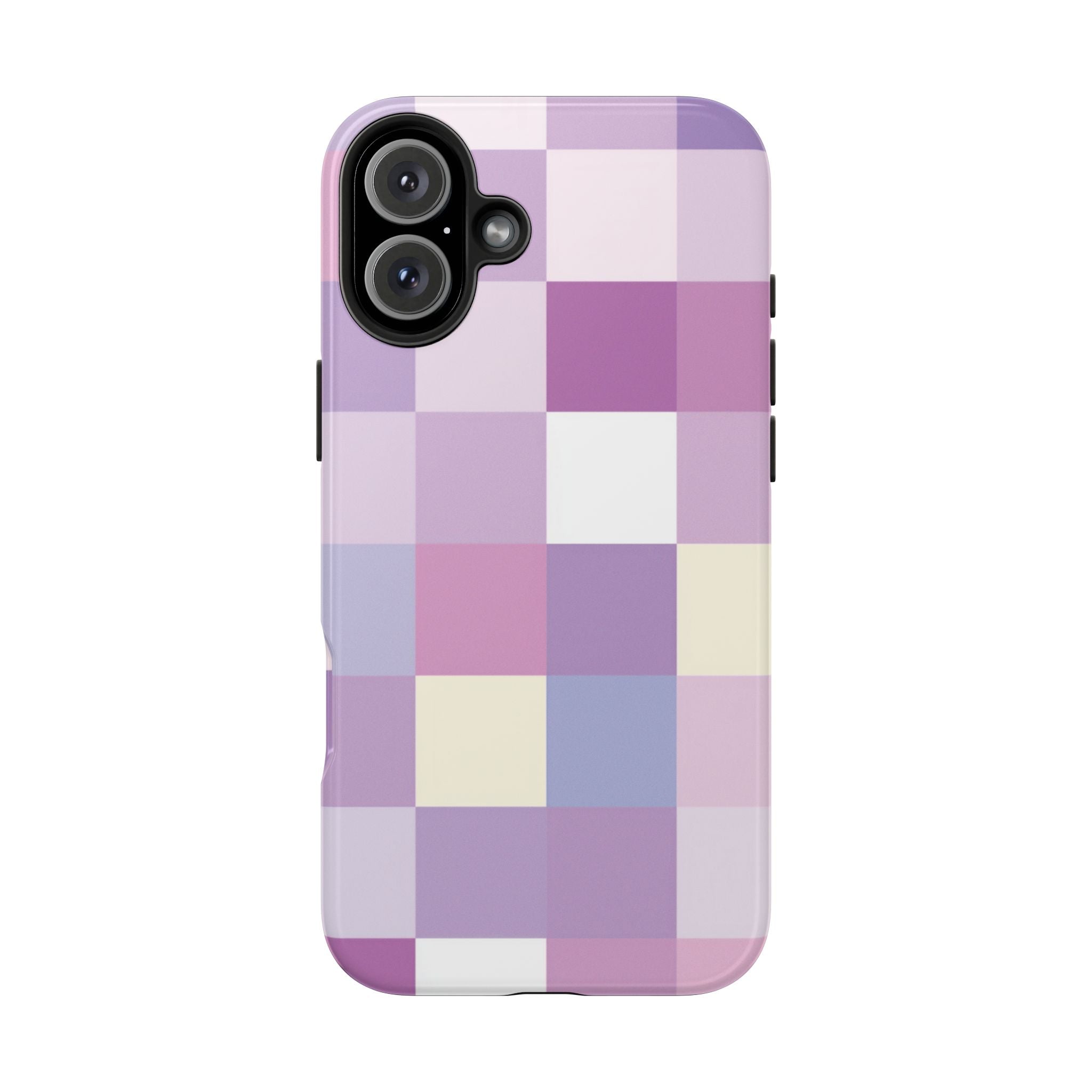 Pastel Checker tough phone case design with modern dual layer protection - Desk and Device