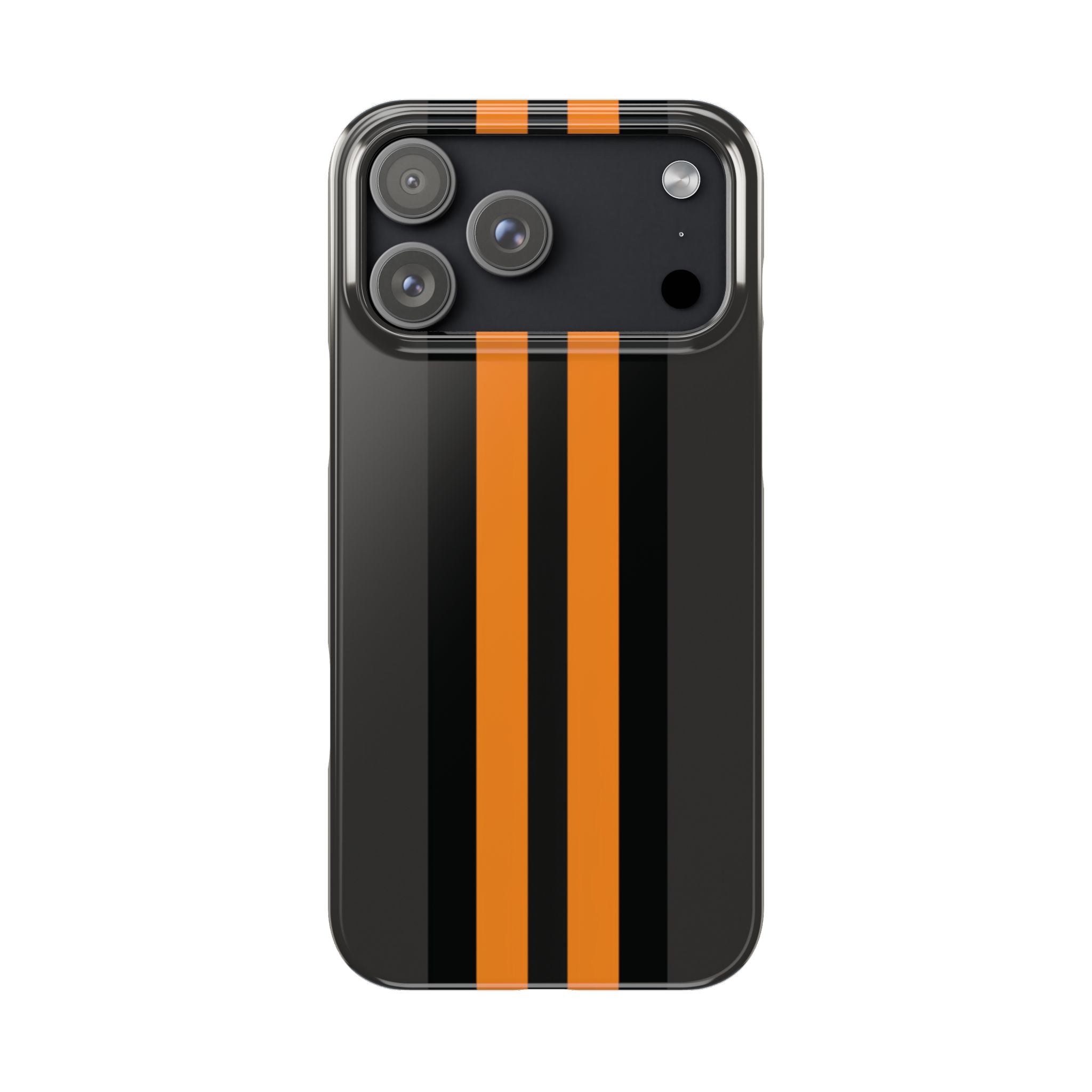 Orange Stripe slim phone case design with modern lightweight protection - Desk and Device