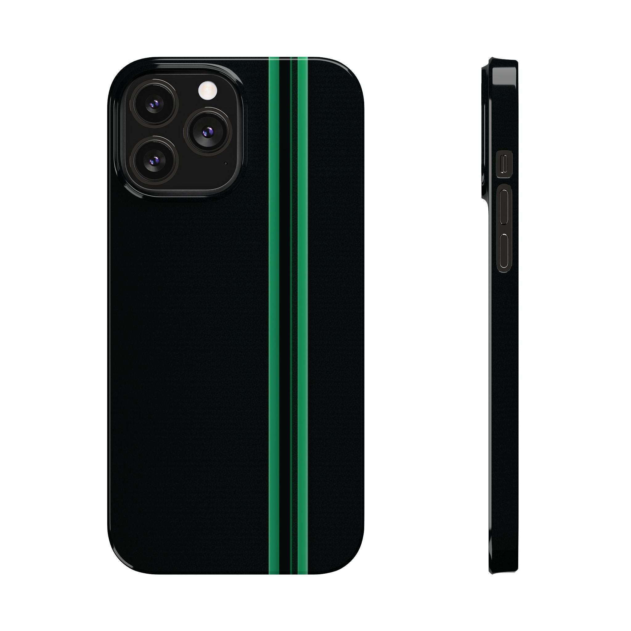 Green Stripe slim phone case design with modern lightweight protection - Desk and Device