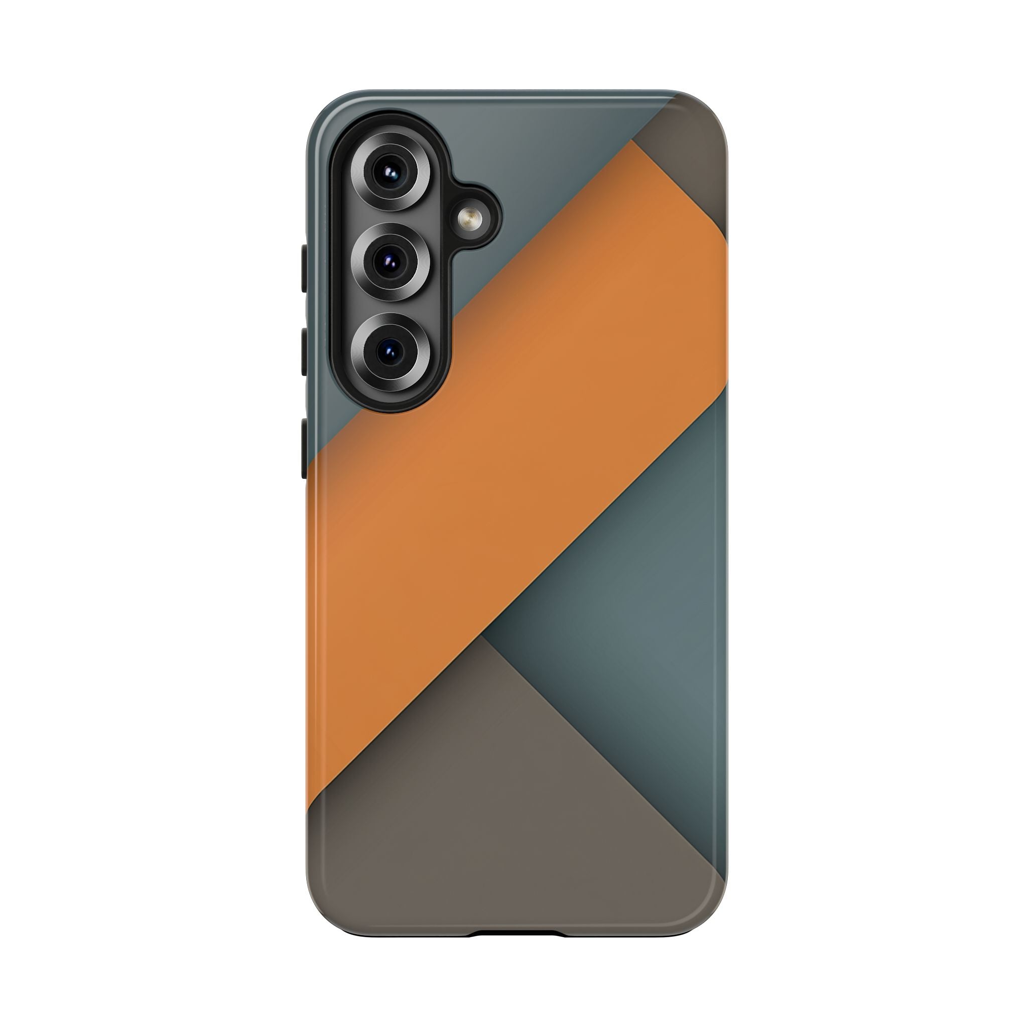 Steel Accent tough phone case design with modern dual layer protection - Desk and Device
