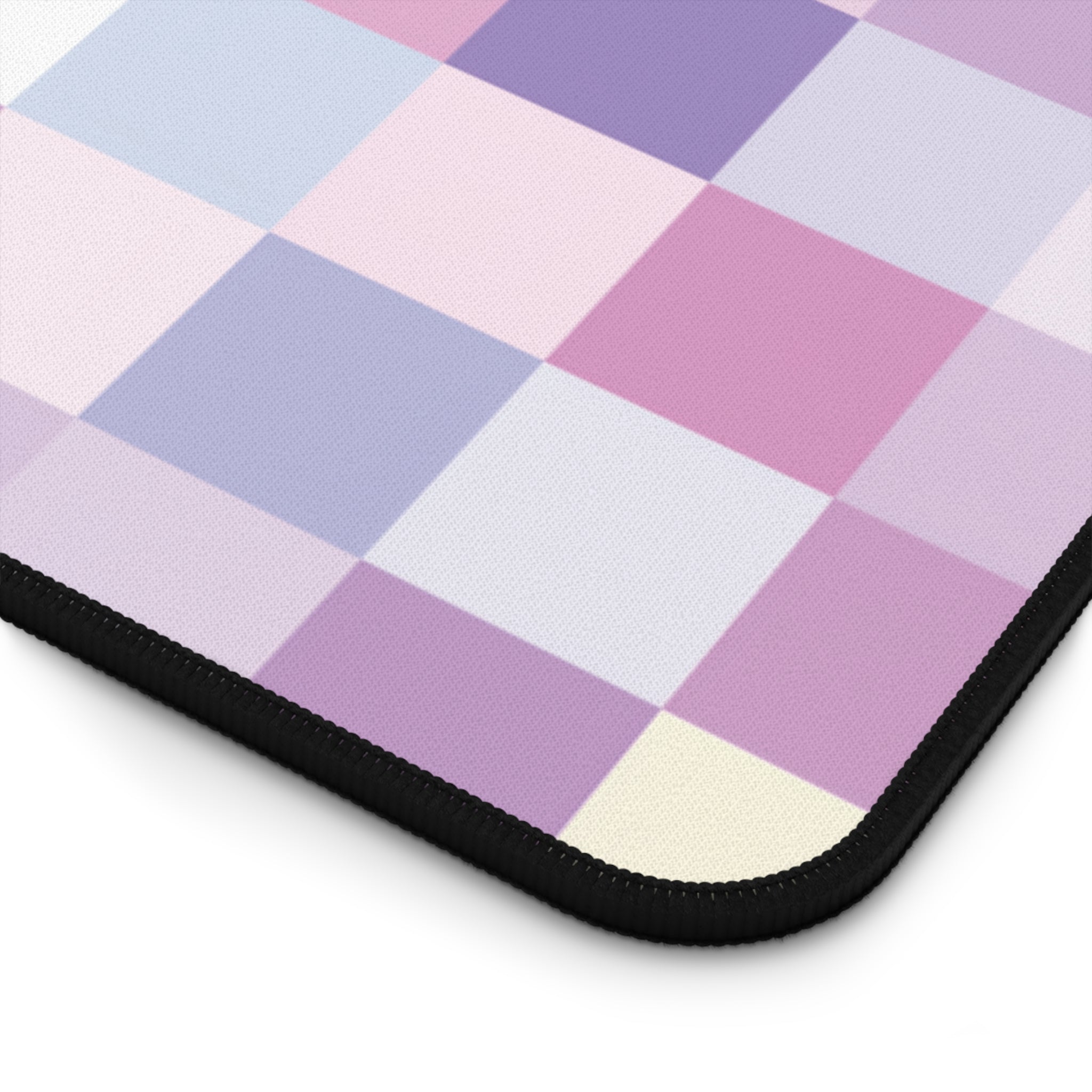 Pastel Checker Neoprene desk mat with clean, modern design - Desk and Device