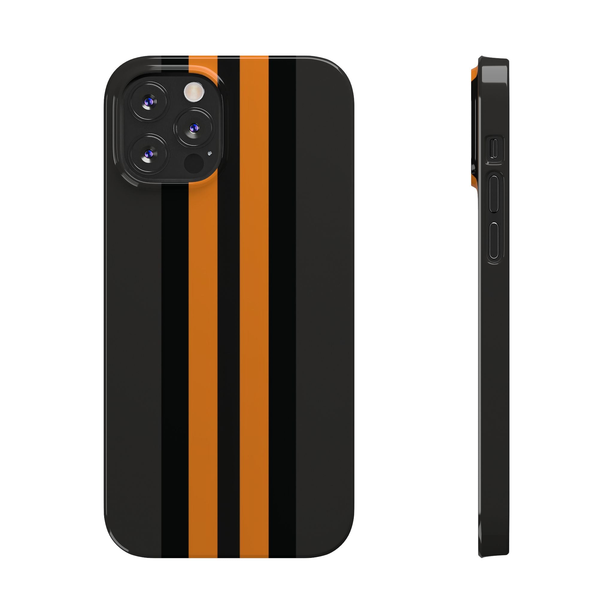 Orange Stripe slim phone case design with modern lightweight protection - Desk and Device