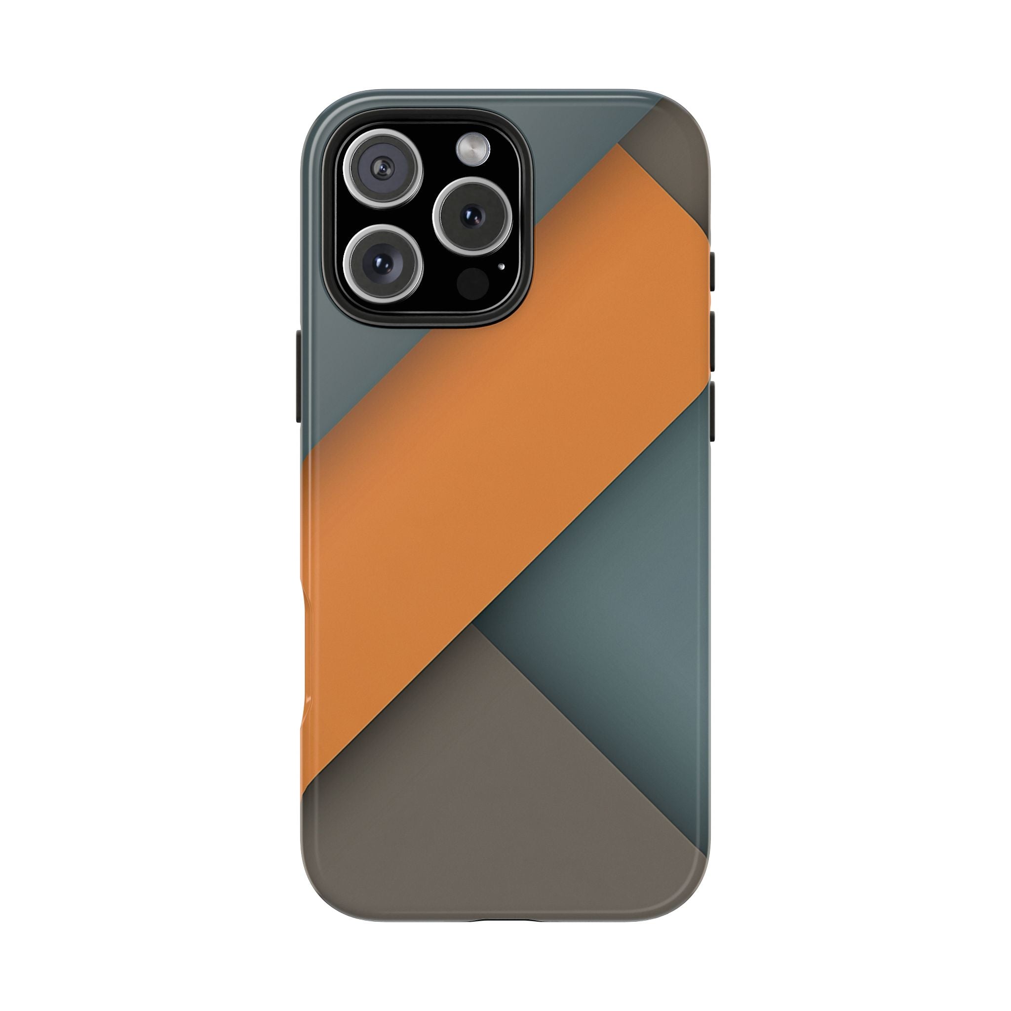 Steel Accent tough phone case design with modern dual layer protection - Desk and Device