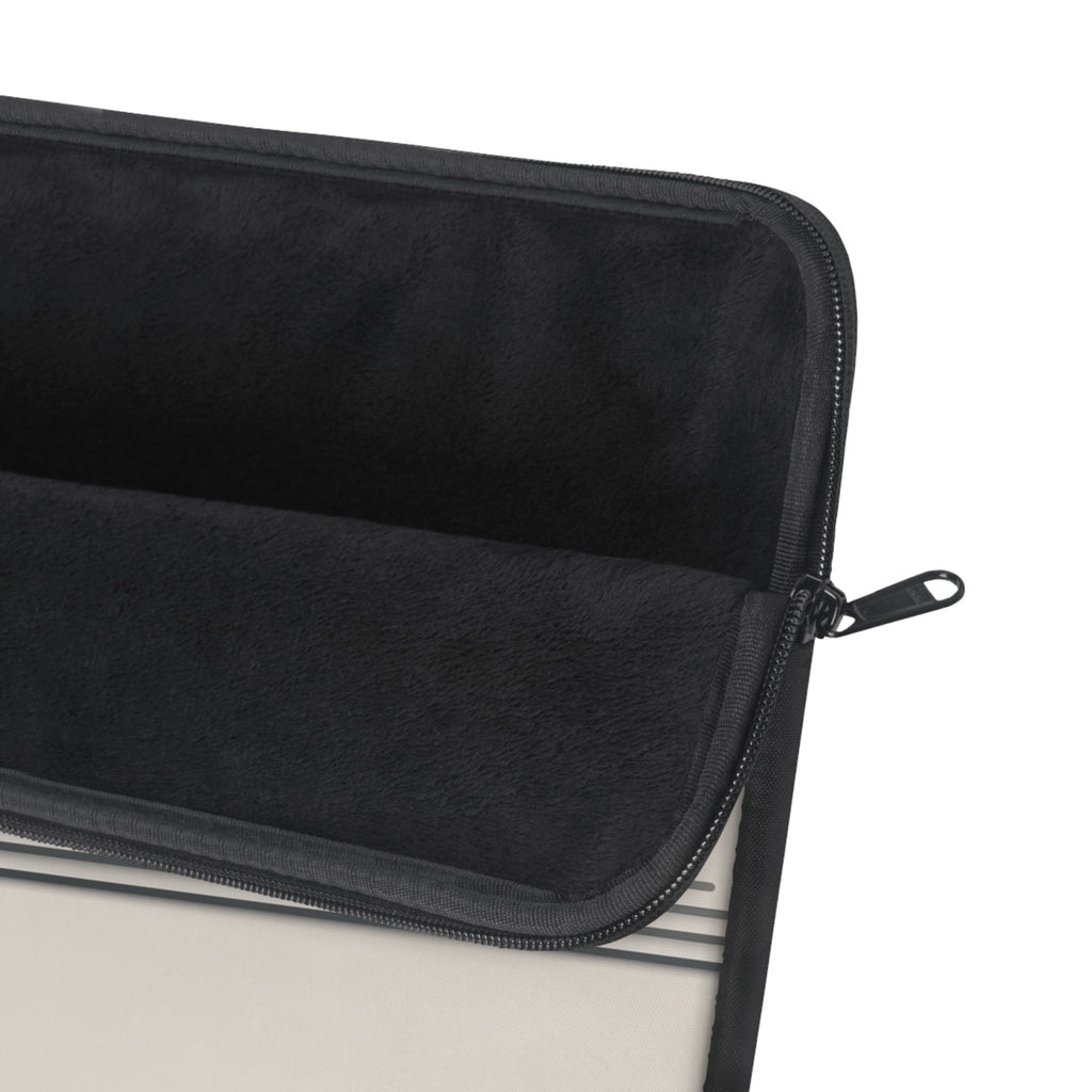Stepped Lines padded laptop sleeve with modern tech styling - Desk and Device