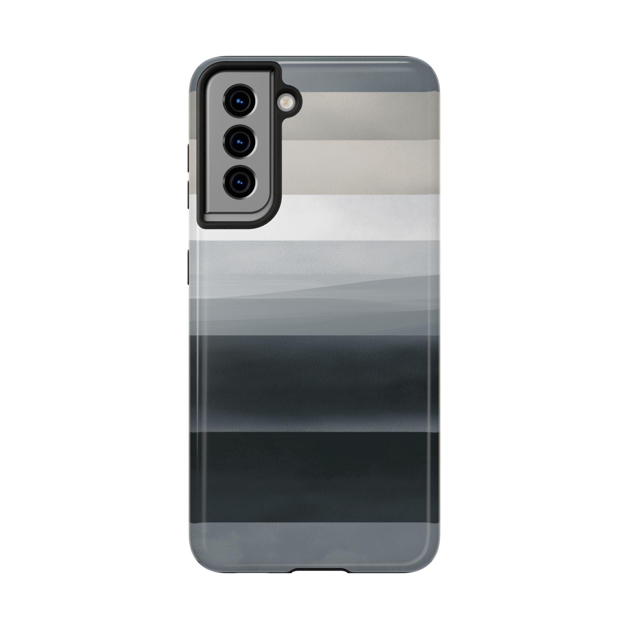 Muted Horizon tough phone case design with modern dual layer protection - Desk and Device