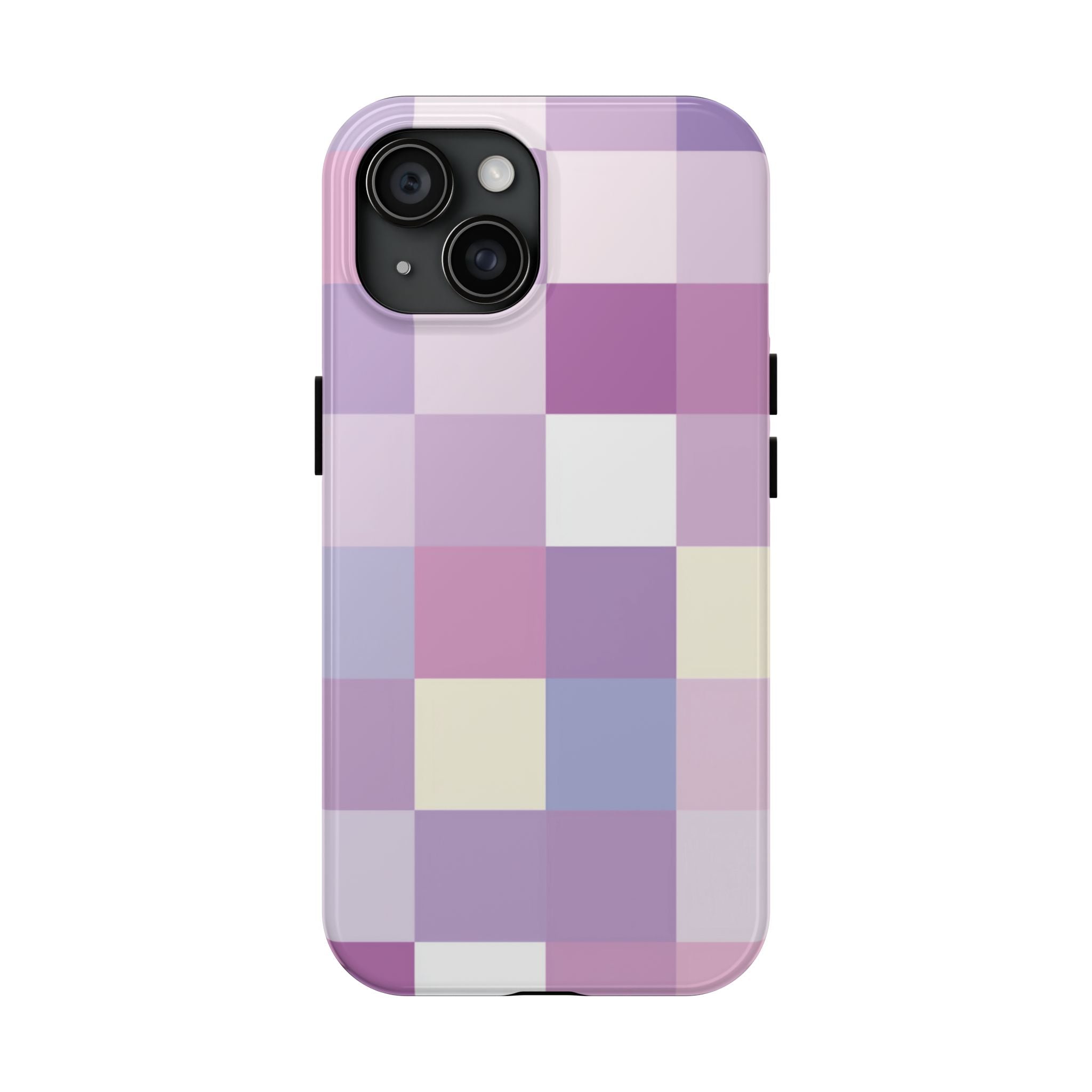 Pastel Checker tough phone case design with modern dual layer protection - Desk and Device