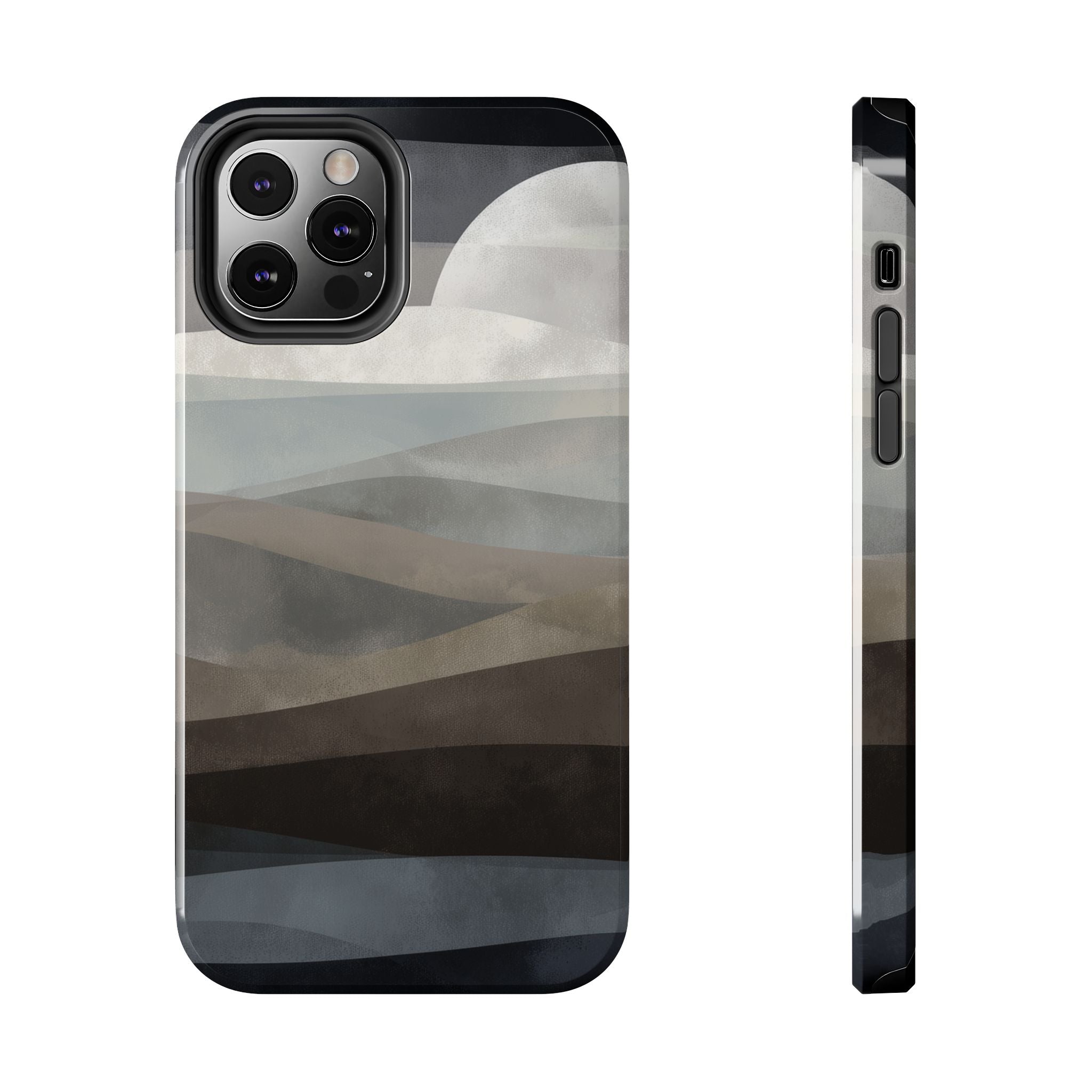 Moonlit Tides tough phone case design with modern dual layer protection - Desk and Device