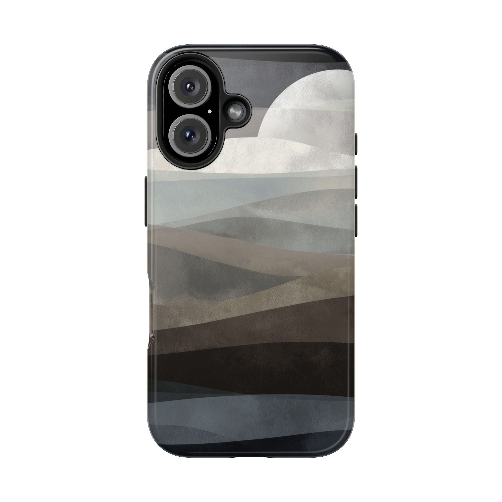 Moonlit Tides tough phone case design with modern dual layer protection - Desk and Device