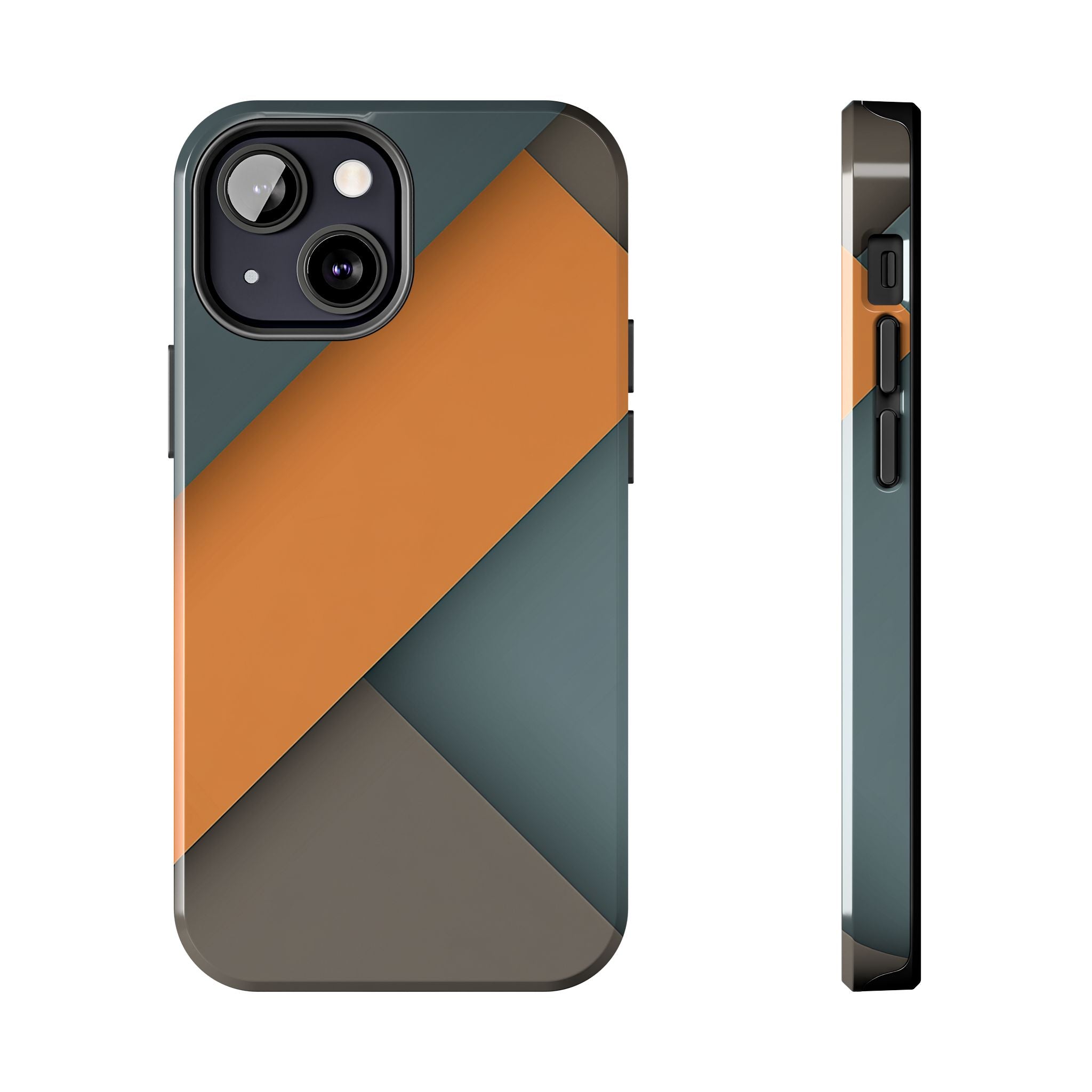 Steel Accent tough phone case design with modern dual layer protection - Desk and Device