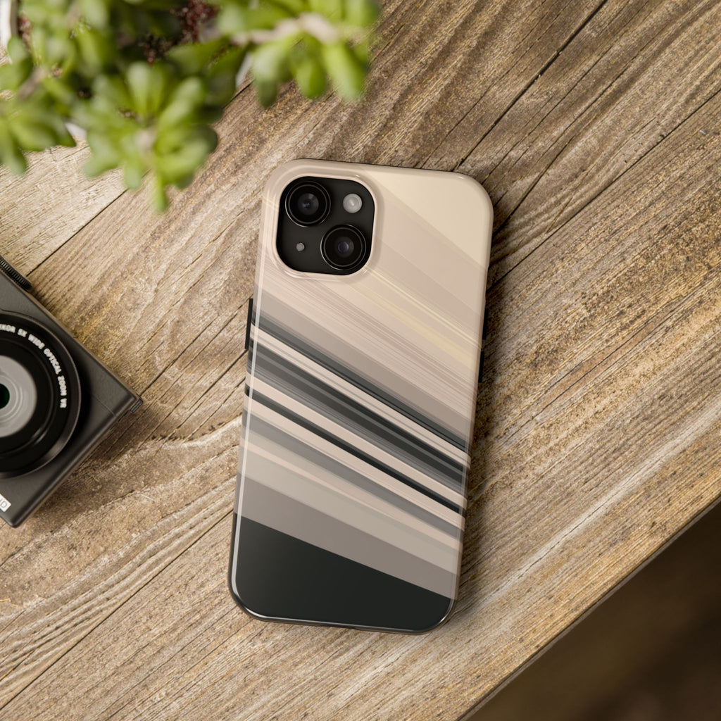 Diagonal Bands tough phone case design with modern dual layer protection - Desk and Device